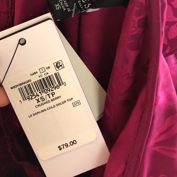 Guess off the shoulder floral pink top - Picture 4 of 5